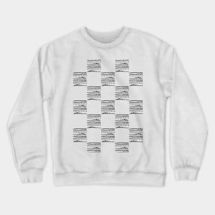 Black and White Squares. Seamless Pattern. Crewneck Sweatshirt
